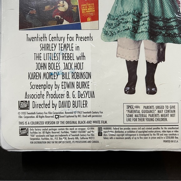 Sealed Bundle/2 Shirley Temple VHS 20th Century Fox Movie Coll. Tapes 8•9 - Picture 7 of 11